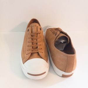 Converse Jack Purcell Mustard & White Suede Sneaker Unisex Size M 10 W 11.5